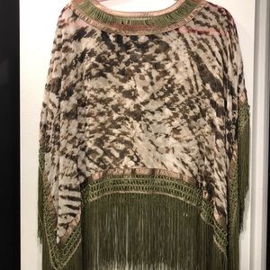 Poncho with Fringes